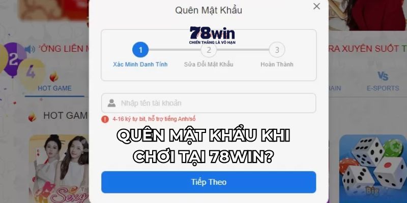 Quên mật khẩu - Câu hỏi thường gặp 78win